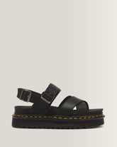 Voss II Athena Leather Strap Sandals - BLACK