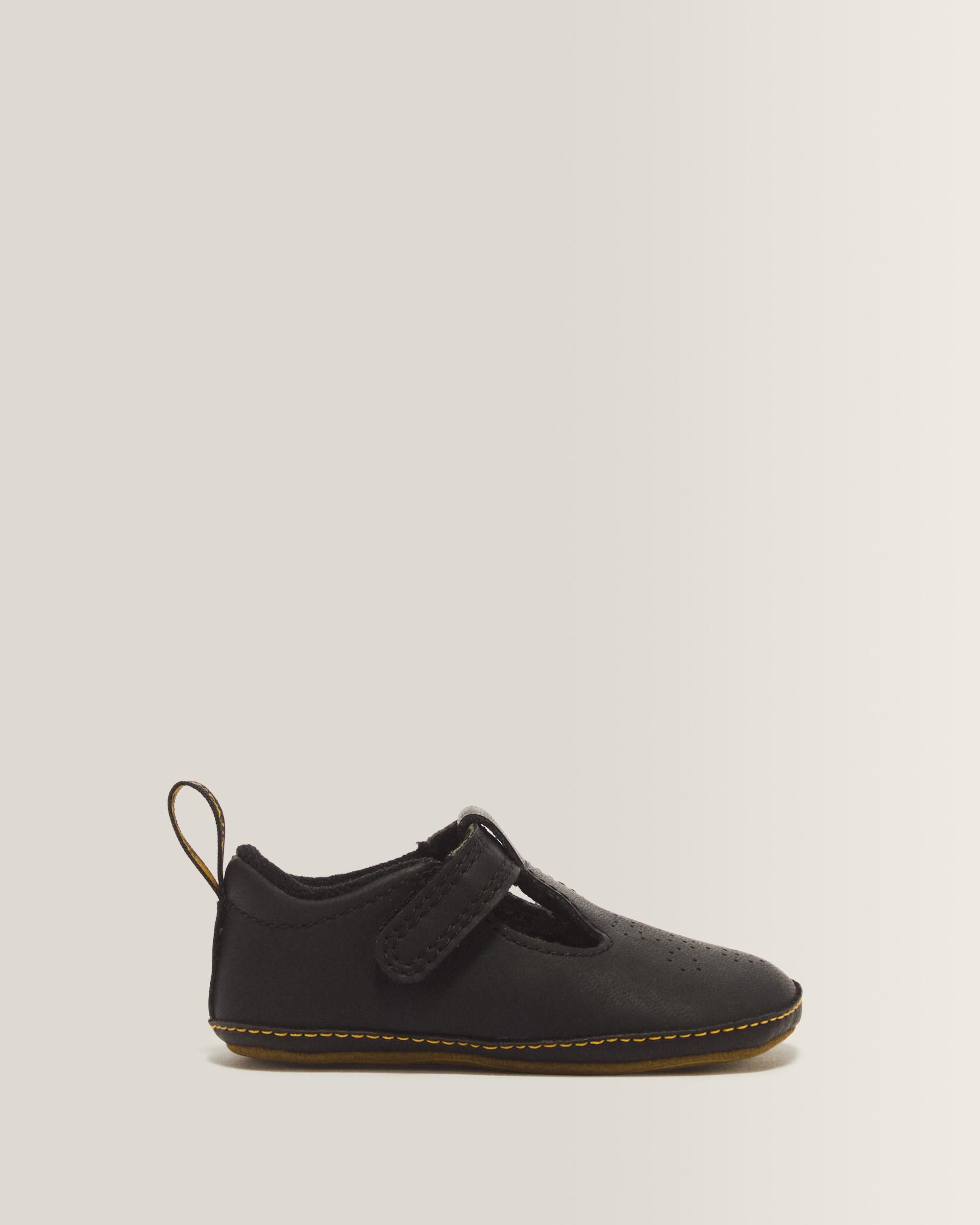 NEWBORN POLLEY PU-COATED LEATHER MARY JANE SHOES - Black
