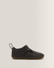 NEWBORN POLLEY PU-COATED LEATHER MARY JANE SHOES - Black