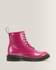 JUNIOR 1460 GLITTER PATENT LEATHER BOOTS - FUCHSIA+SILVER+GOLD