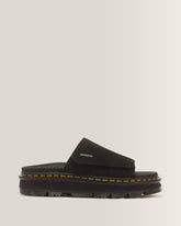 Zebzag Suede Platform Slides - Black