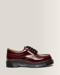 Lowell Lacquered Moc Toe Shoes - Cherry Red