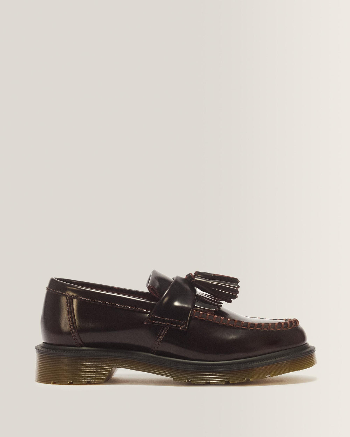 Adrian Arcadia Leather Tassel Loafers - Cherry Red Arcadia