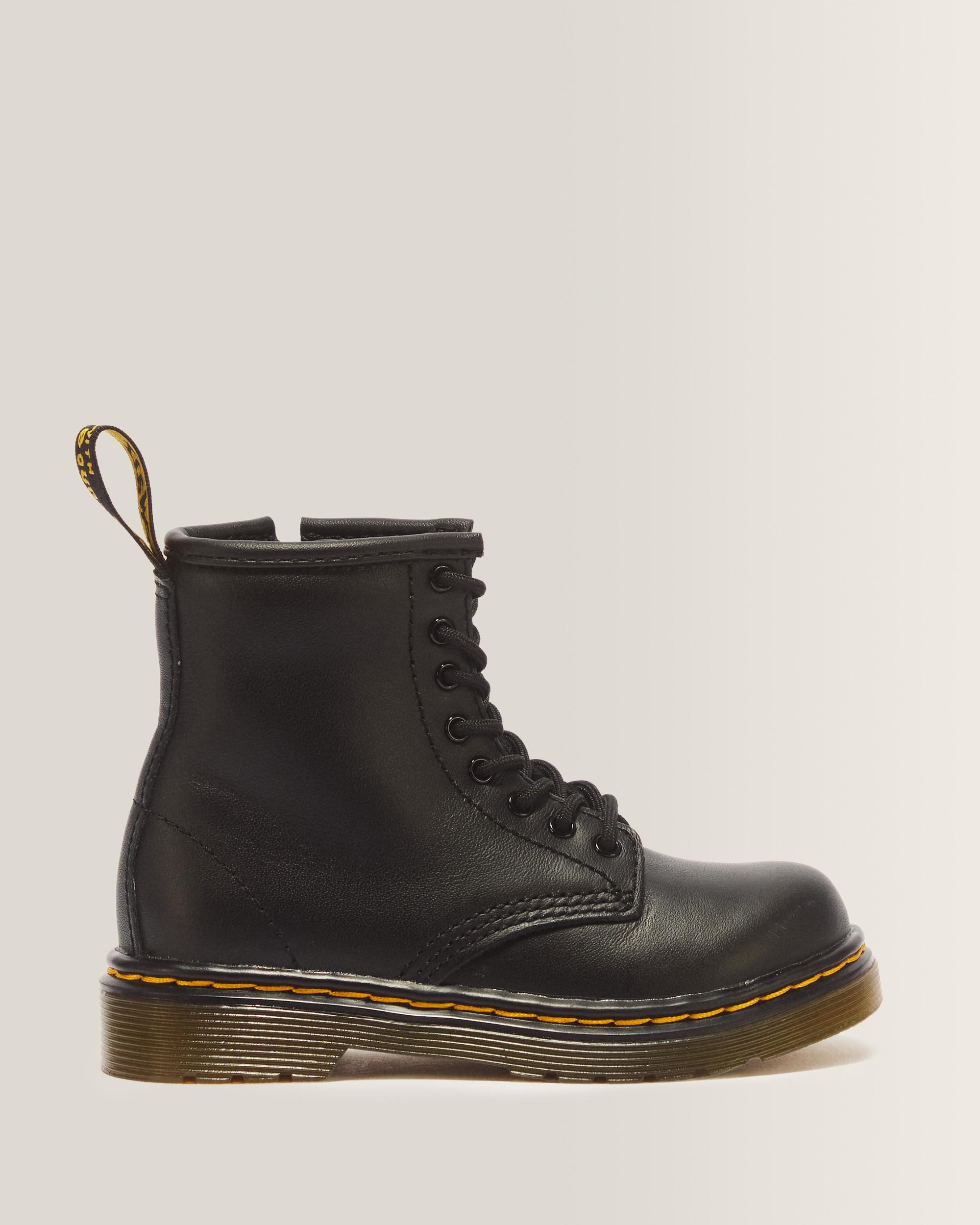 Toddler 1460 Softy T Leather Lace Up Boots - Black