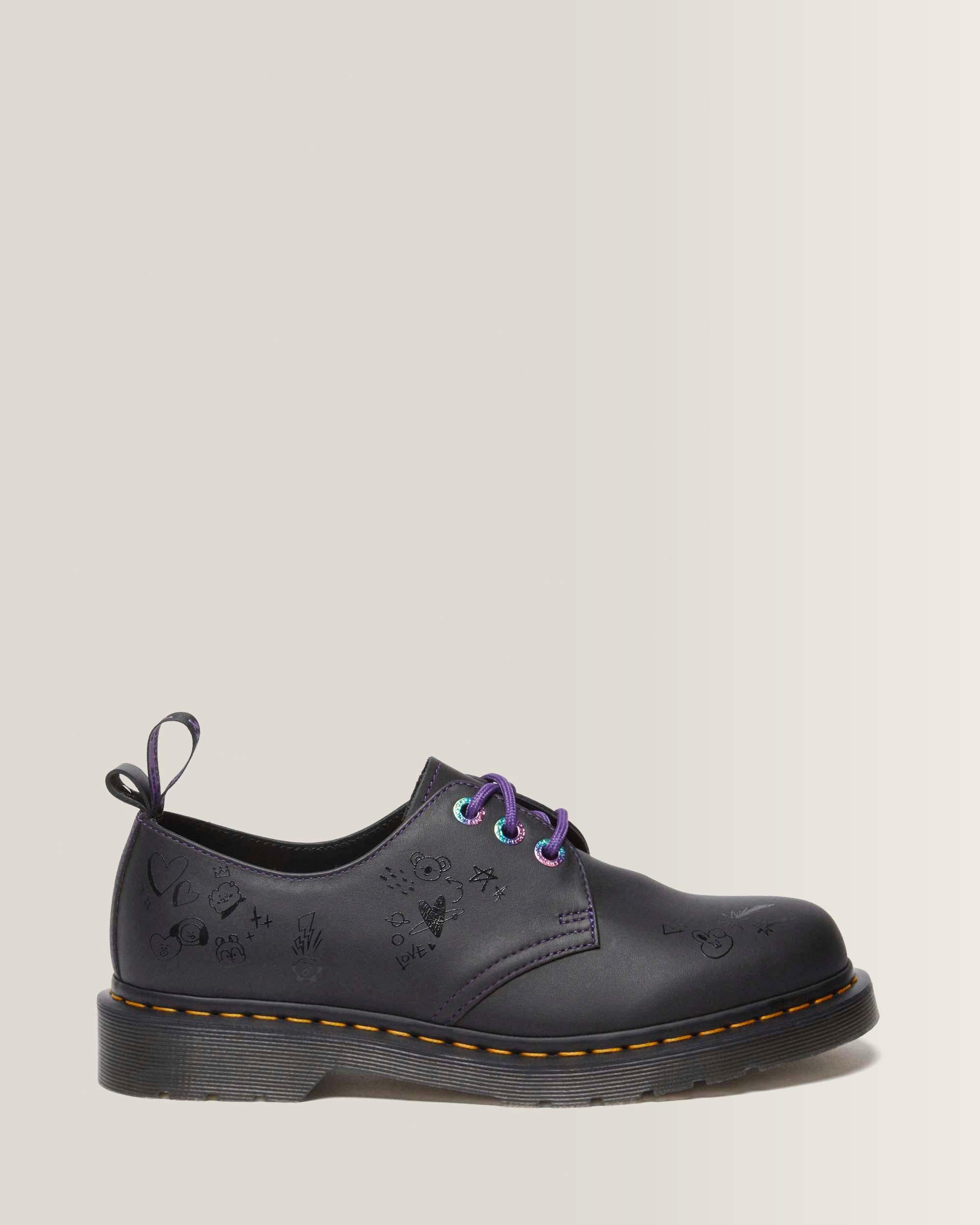 1461 BT21 Leather Oxford Shoes  - Black
