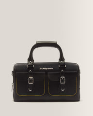 Kiev Leather Top Handle Bag - Black
