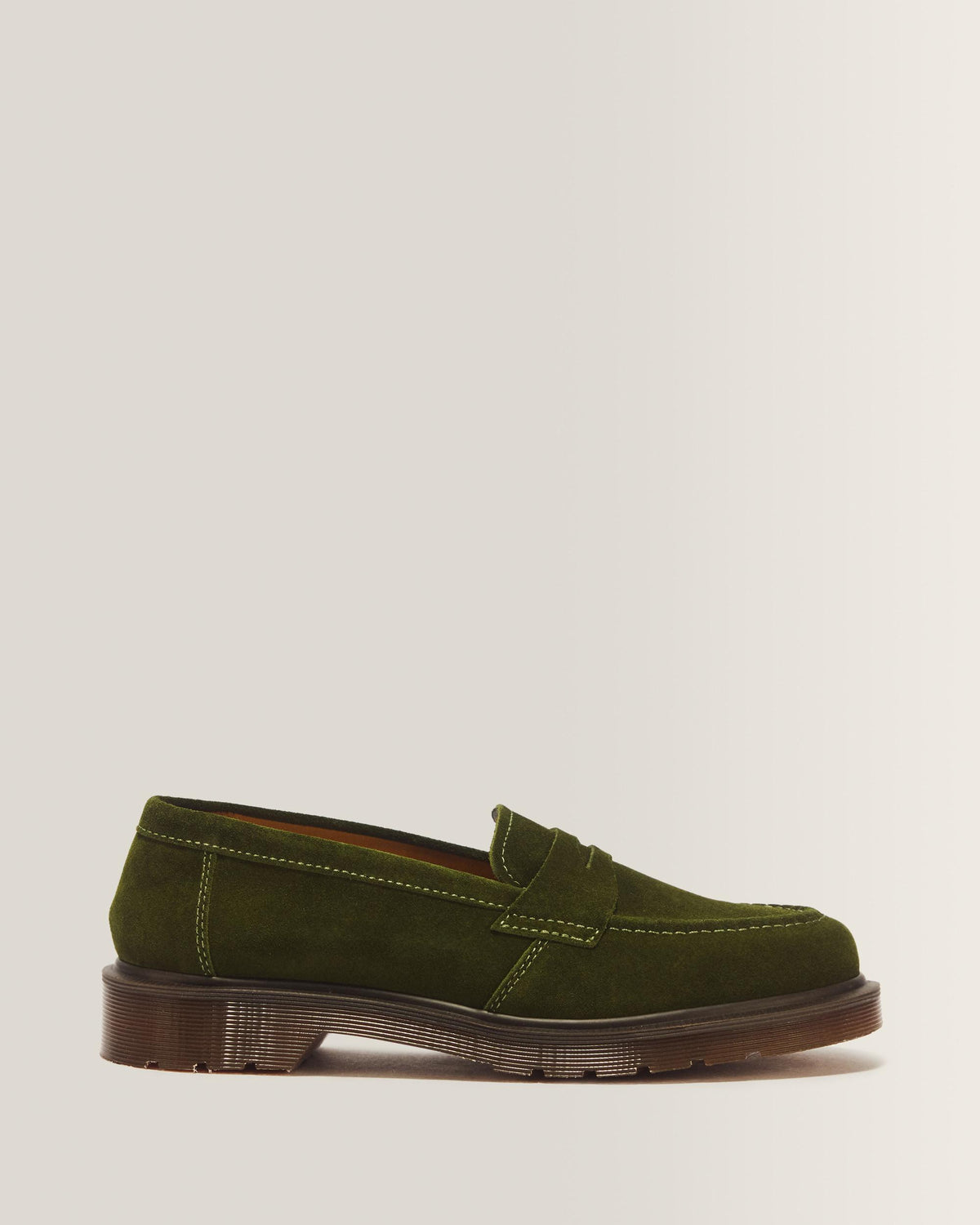 Delapre Penny Loafer Repello Calf Suede Mb - FIELD GREEN
