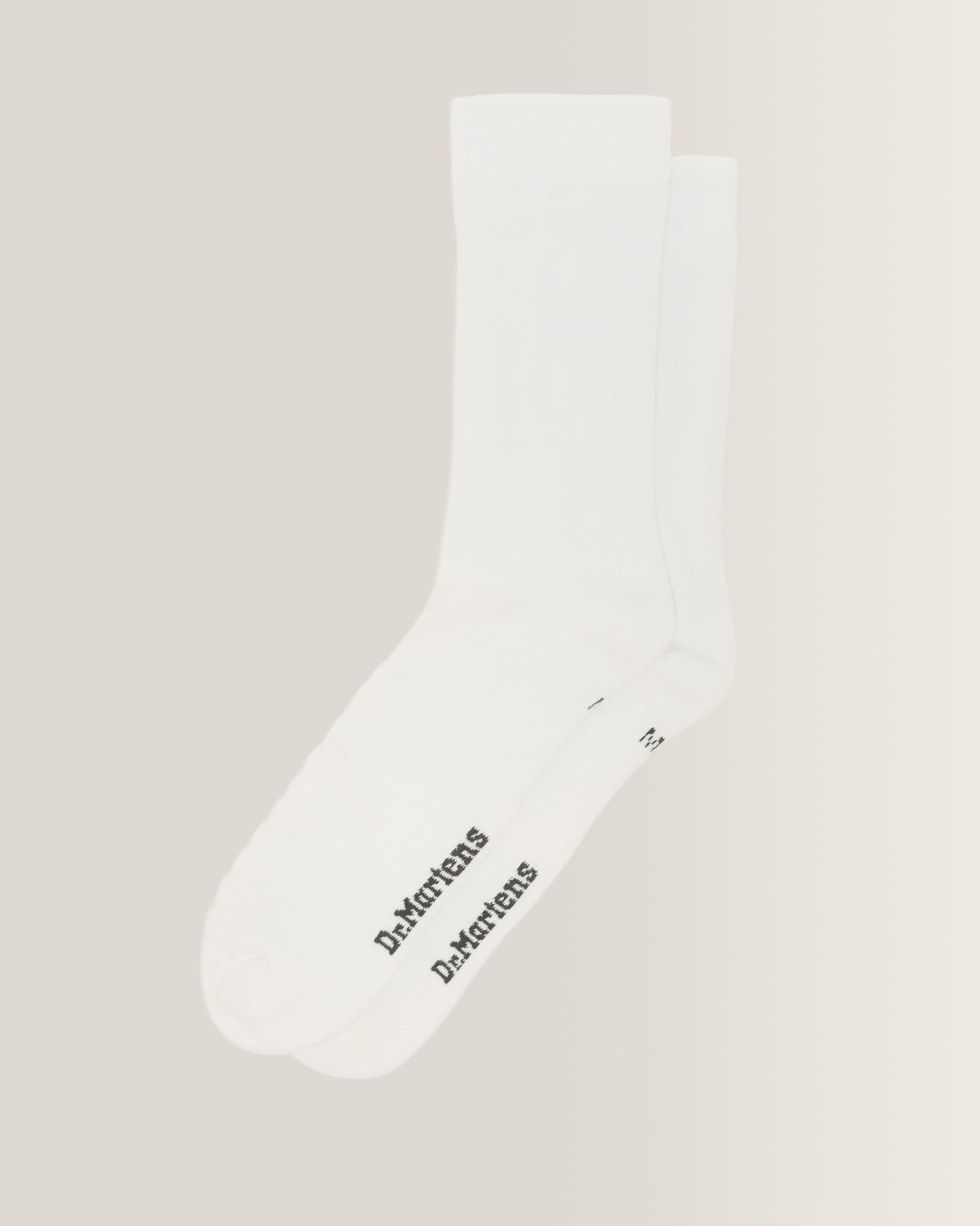 Double Doc Cotton Blend Socks - White